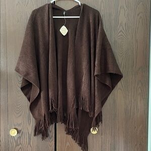 Jack & Missy dark brown shawl. NWT